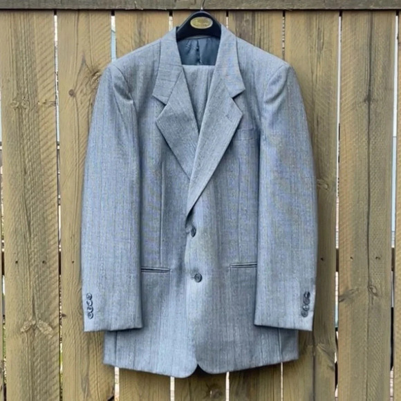 Pierre Boulet Men’s 41R Gray Blazer Dress Pants Suit Set 36 X 31 - Picture 1 of 4